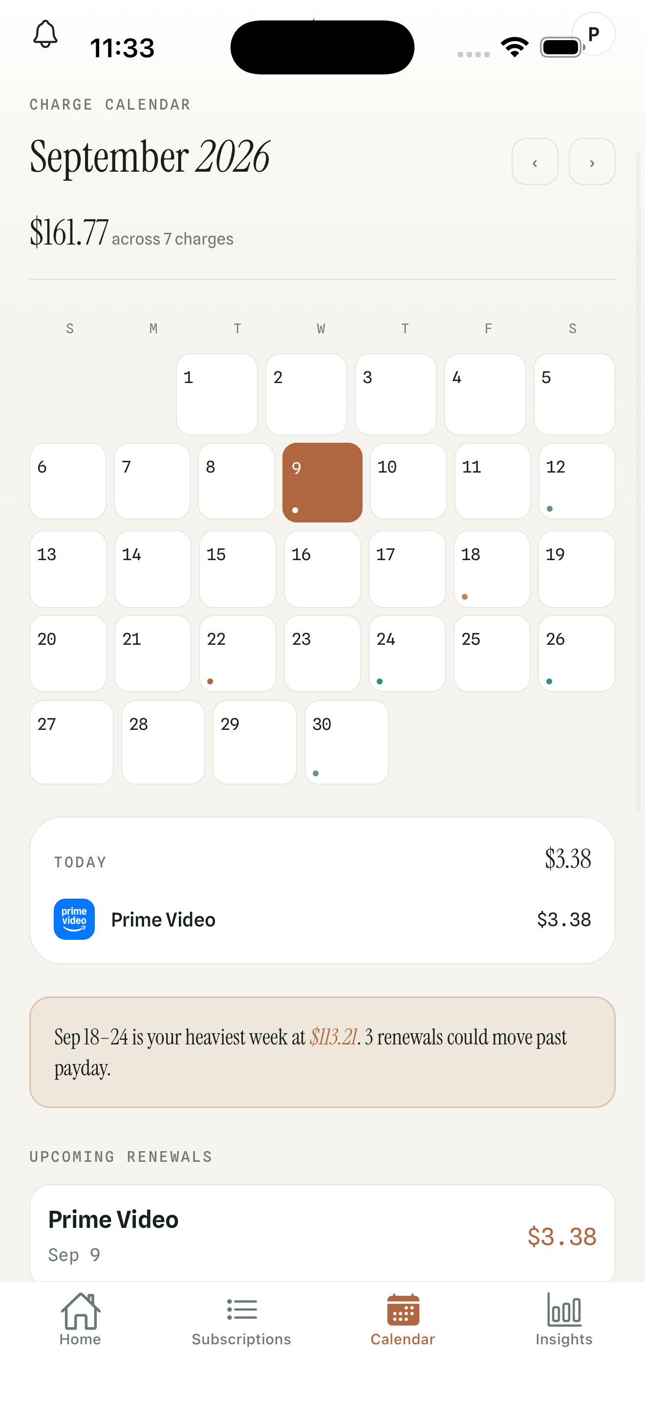 Astera app screen